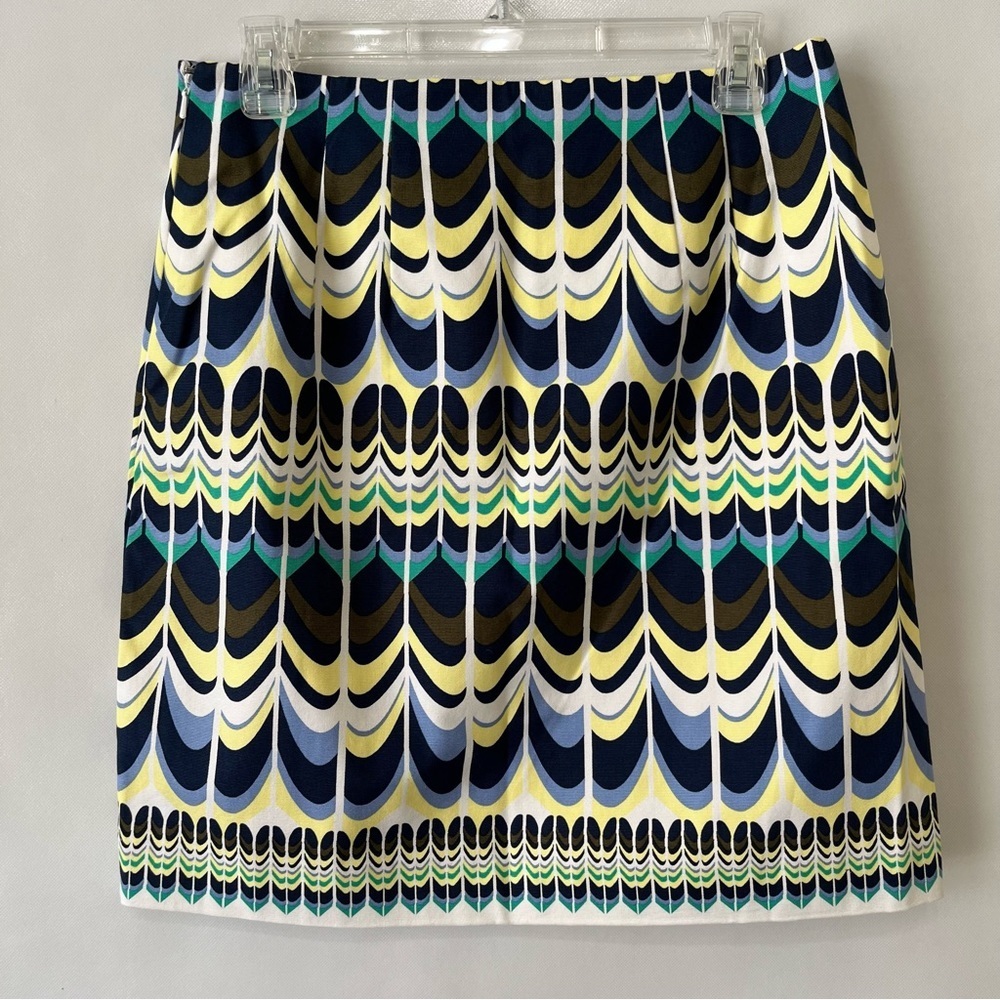 Talbots Yellow Blue Pencil Skirt NWT
